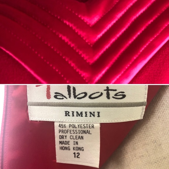 Talbots Rimini V-neck Hot Pink Dress 12 - Picture 6 of 8